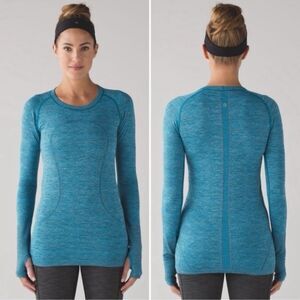 Lululemon Swiftly Tech Indian Ocean Long Sleeve Crew Size 10